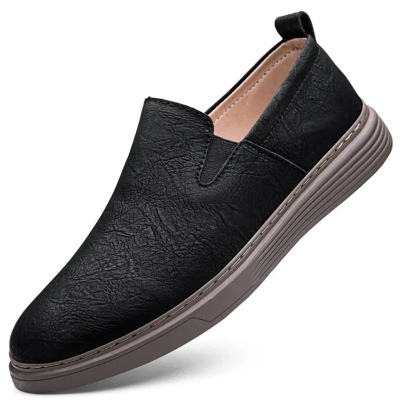Zapatillas de piel