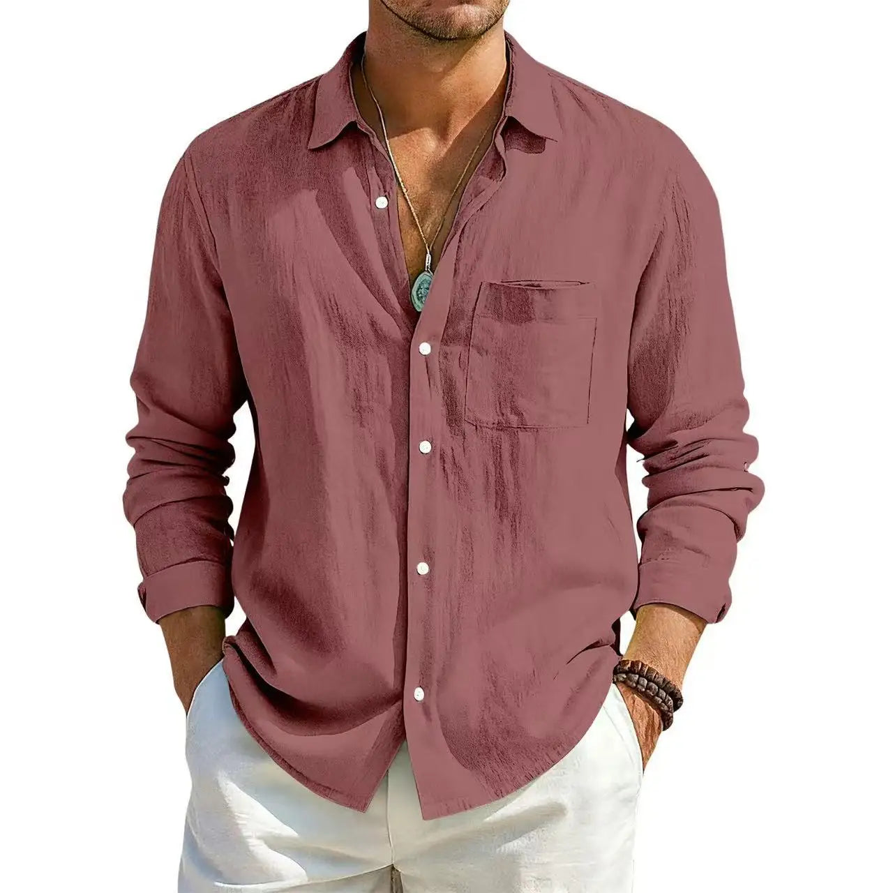 Camisa casual de algodón