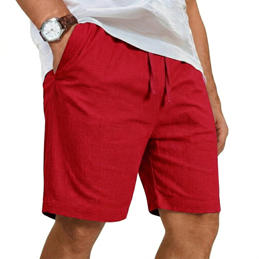 Pantalones cortos de verano de lino informales