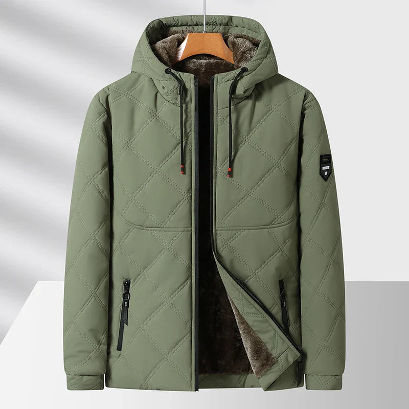 Elegante chaqueta acolchada con forro polar