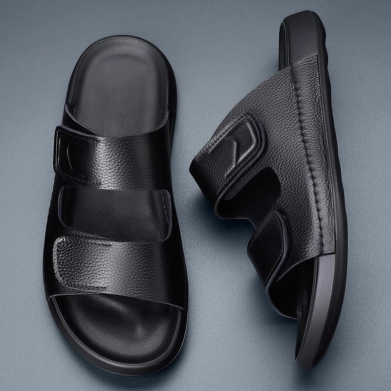 Elegantes sandalias de piel