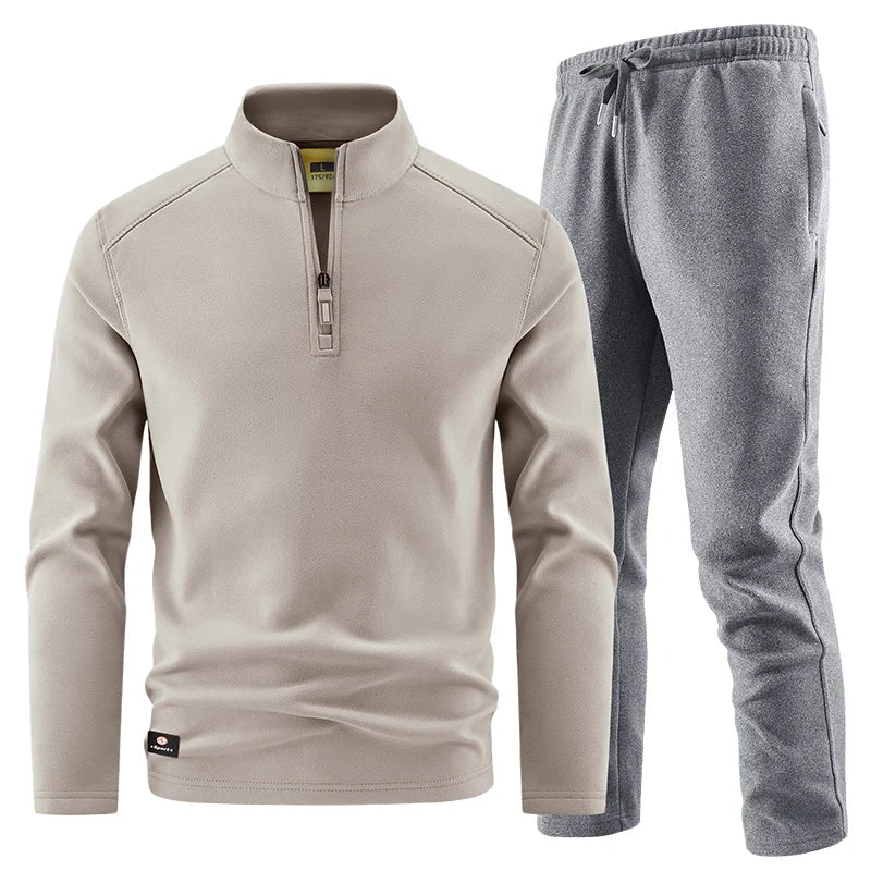 Elegante conjunto de jersey con cremallera para hombre