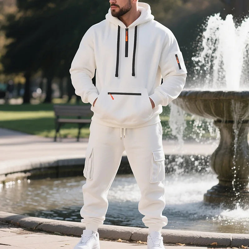 Elegante conjunto multibolsillos para hombre