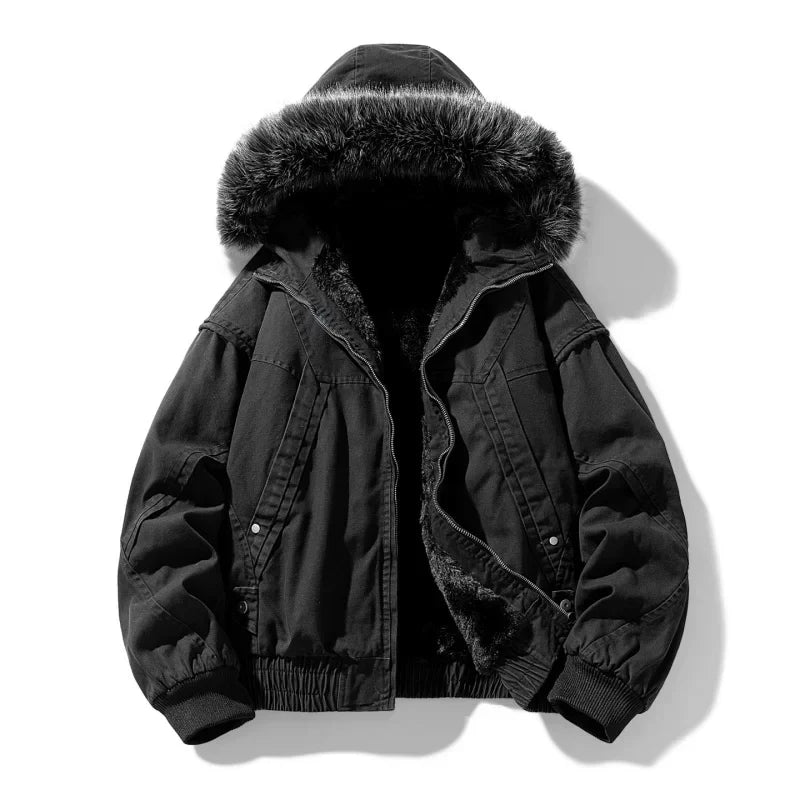Elegante chaqueta cargo con forro polar