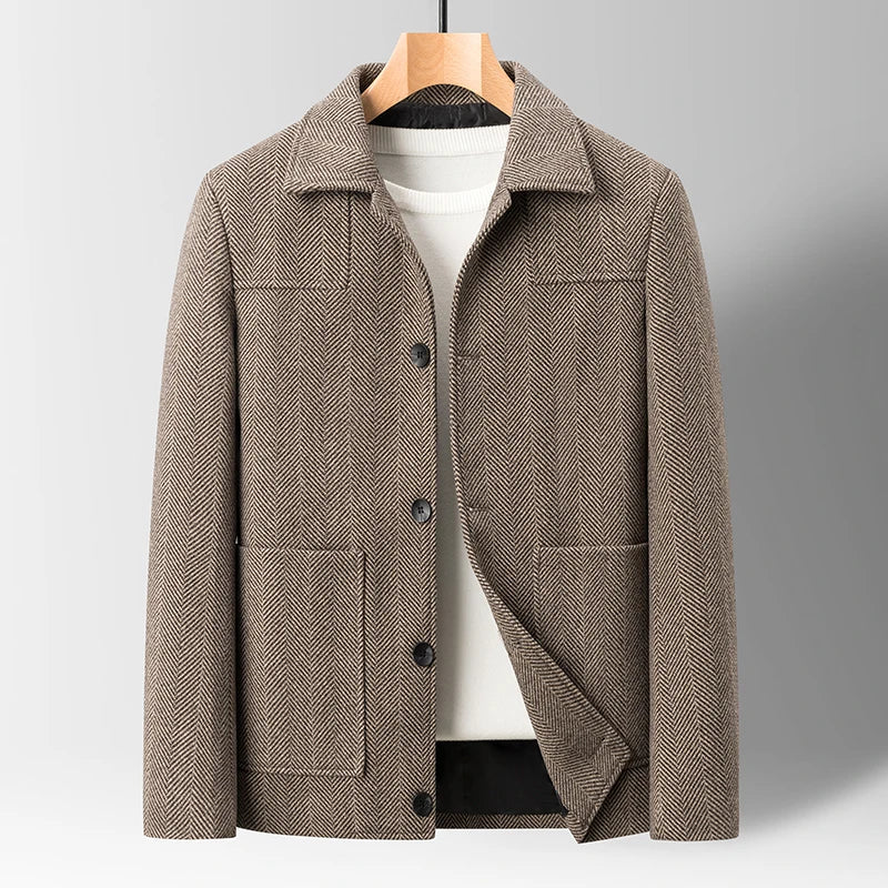 Elegante chaqueta de lana