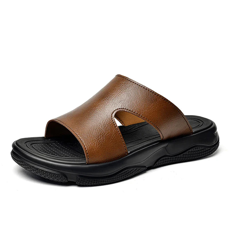 Sandalias elegantes de cuero para hombre