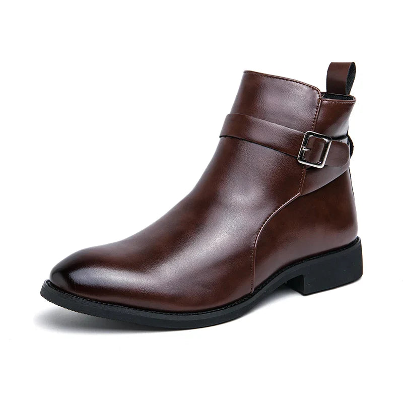 Elegantes botines de cuero