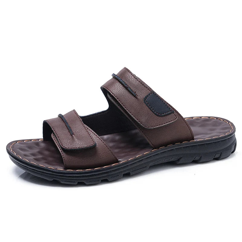 Sandalias elegantes de cuero para hombre