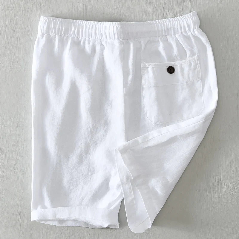 Elegantes pantalones cortos de lino