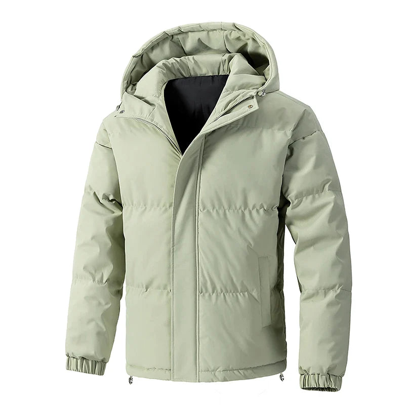 Elegante chaqueta con capucha tipo parka