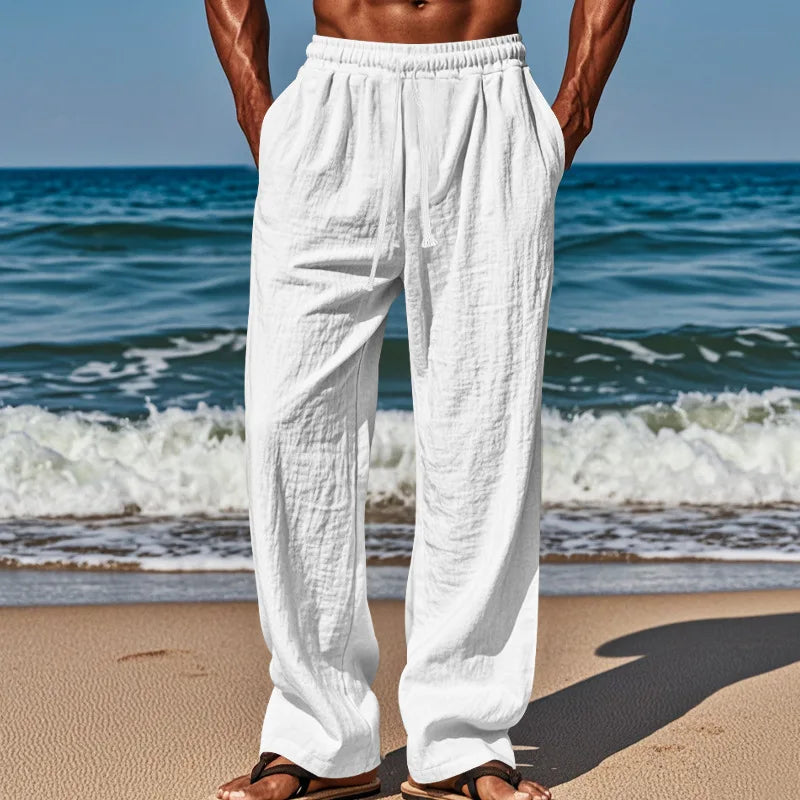 Cómodos pantalones de lino