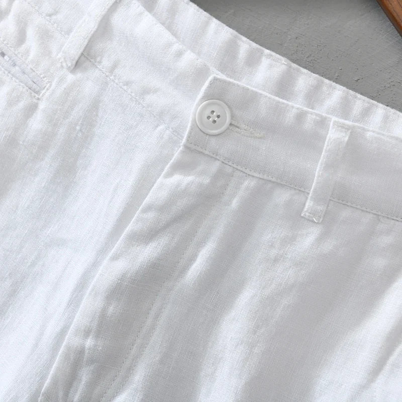 Pantalones cortos de lino de alta calidad