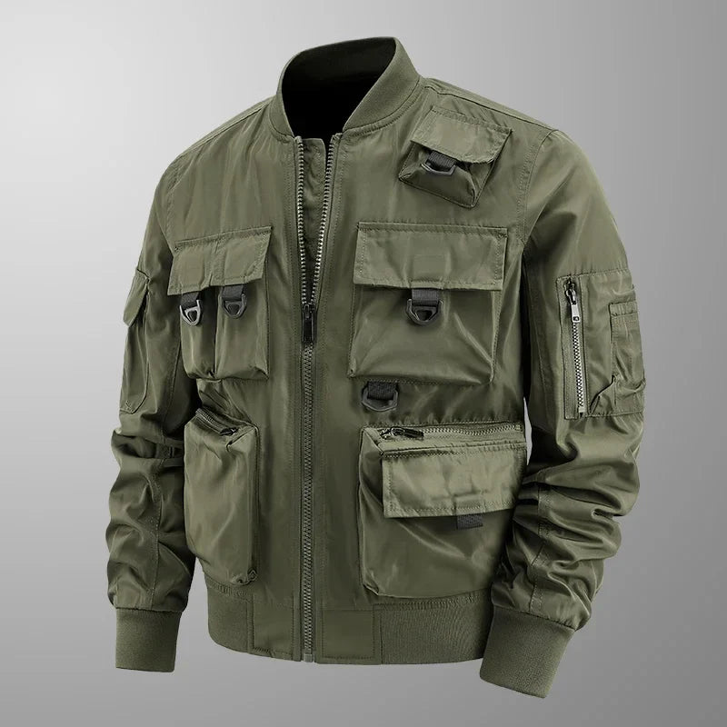 Chaqueta retro multibolsillos