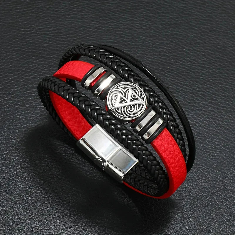 Símbolo Musical Pulsera de cuero para hombre