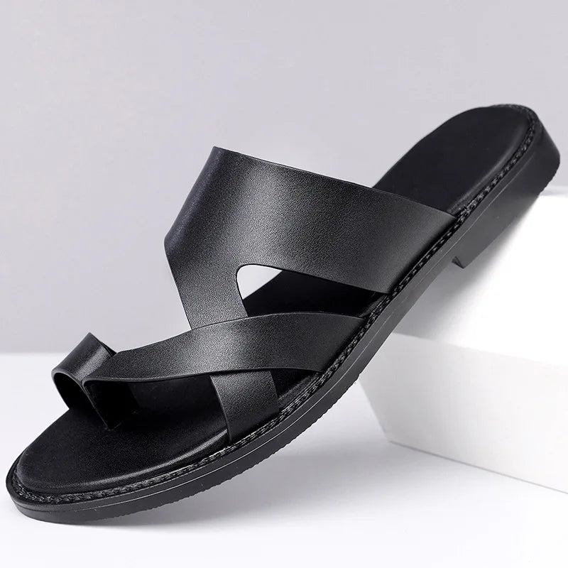 Zapatillas de cuero elegantes