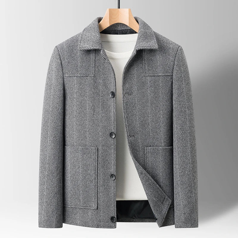 Elegante chaqueta de lana
