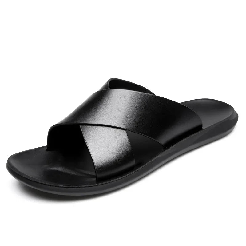 Elegantes sandalias de piel