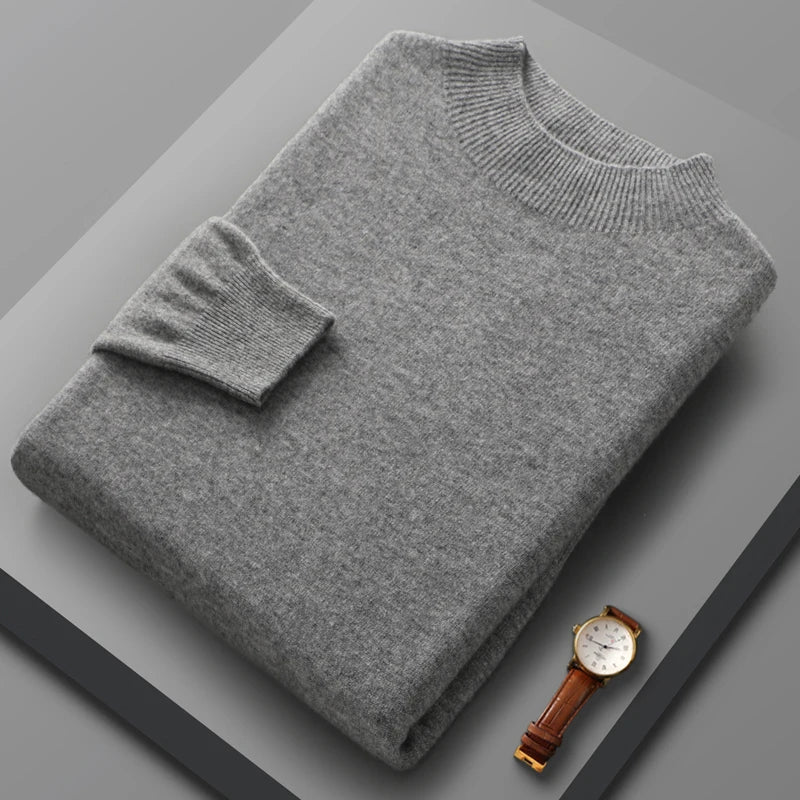 Jersey de cachemira con cuello medio alto