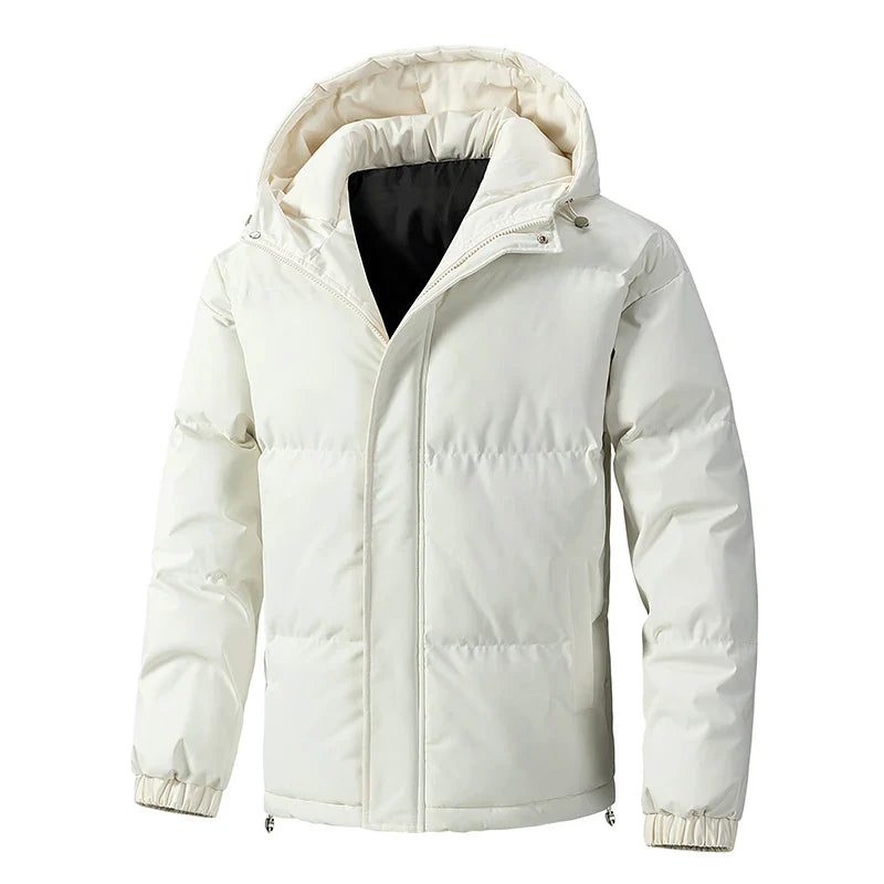 Elegante chaqueta con capucha tipo parka