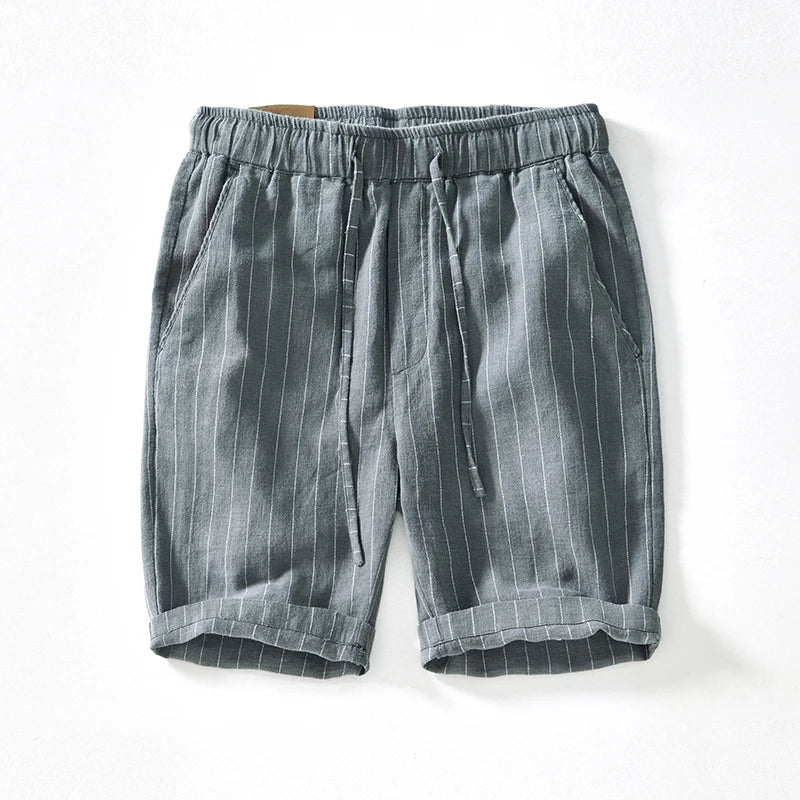 Pantalones cortos elegantes de algodón y lino