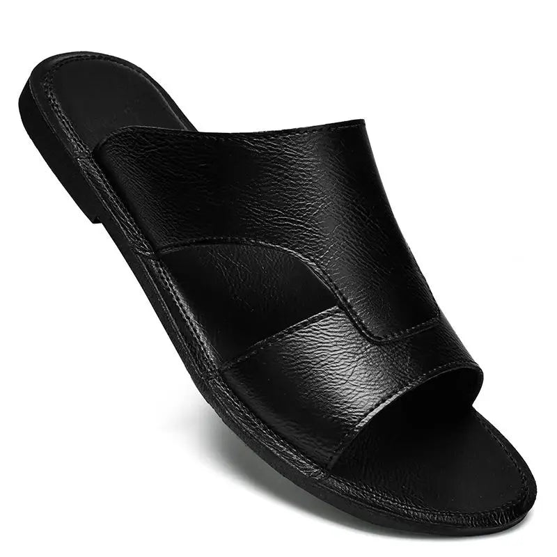Sandalias de playa elegantes de piel