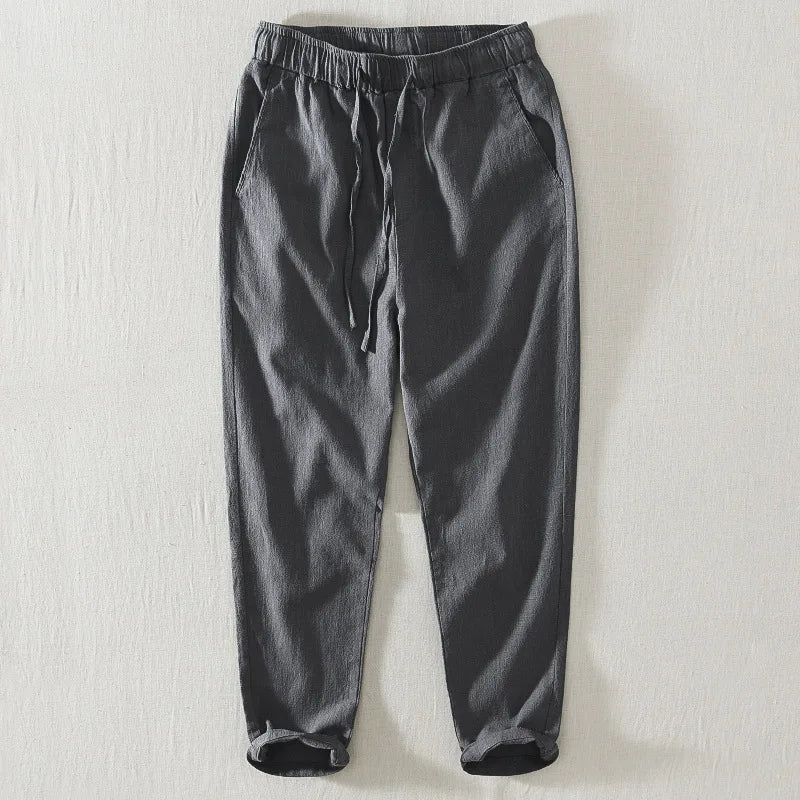 Pantalones informales de lino para hombre