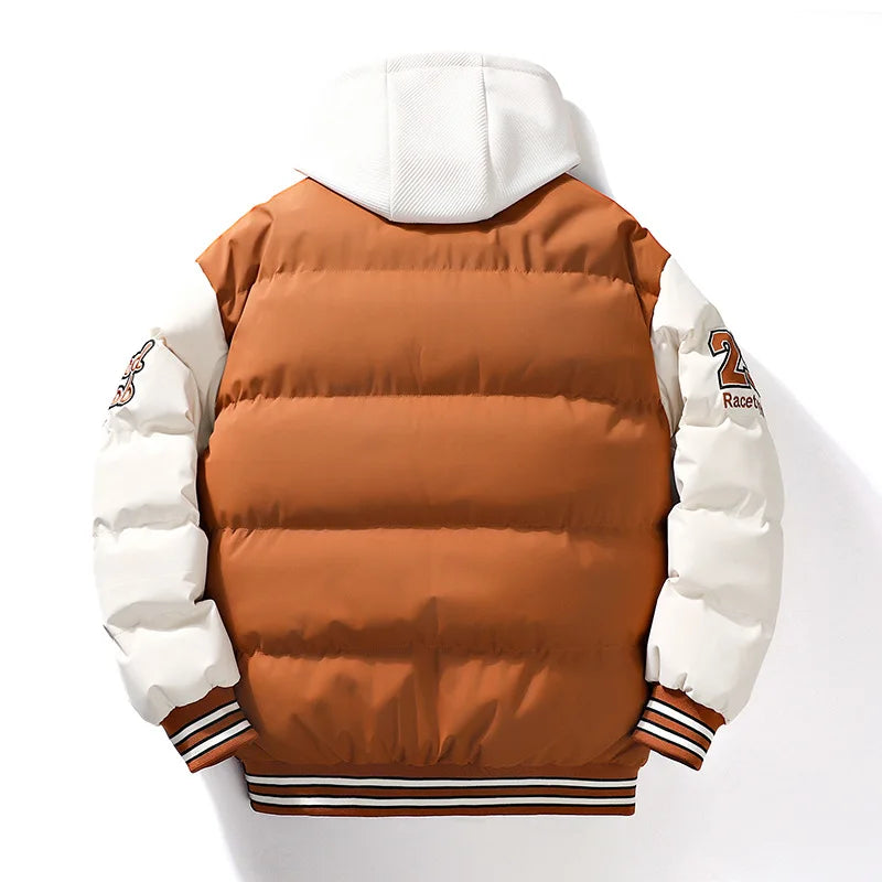 Elegante chaqueta acolchada con capucha
