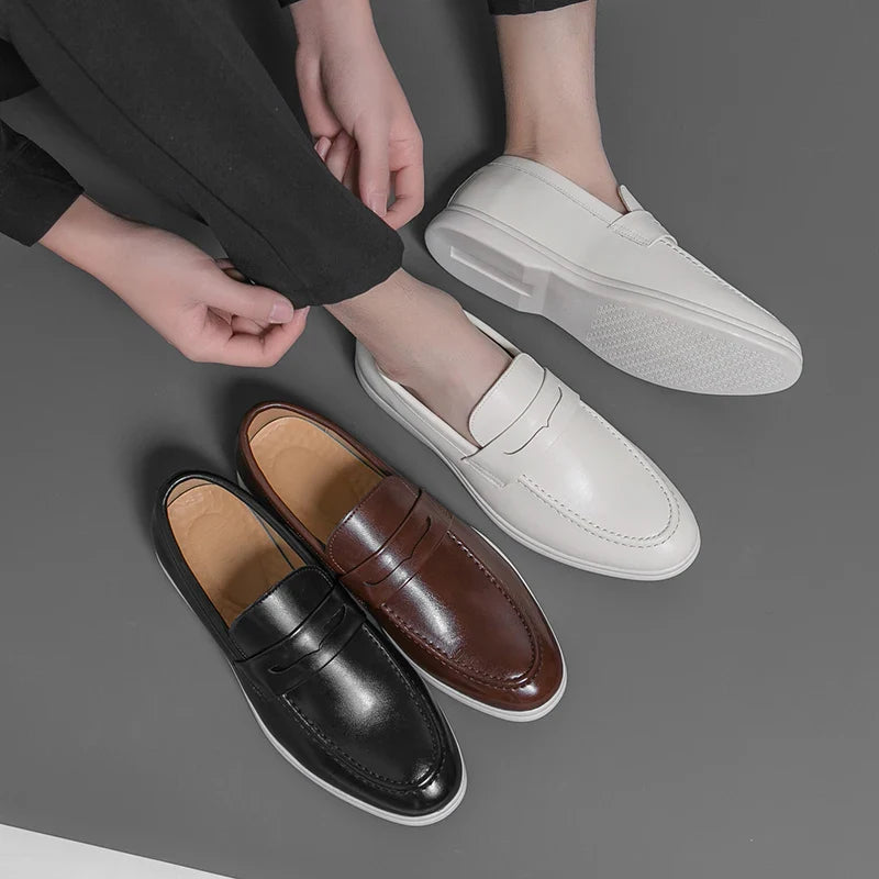 Mocasines de piel elegantes para oficina