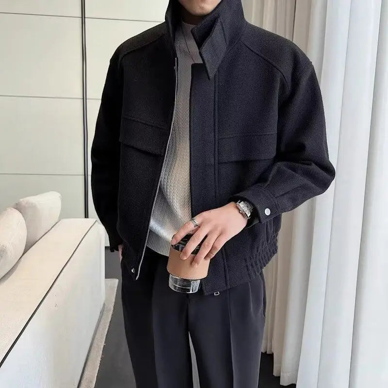 Elegante chaqueta de lana