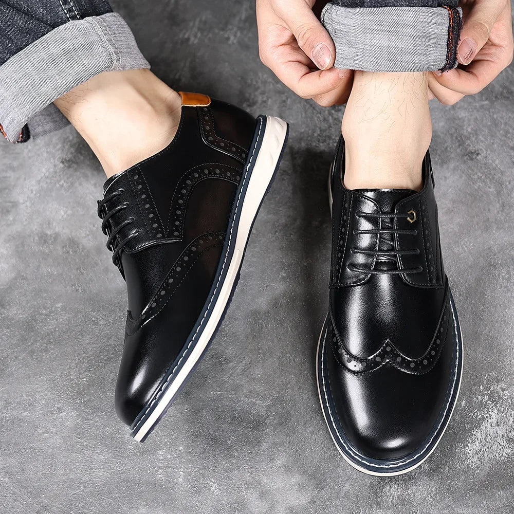Elegantes zapatos Oxford de cuero