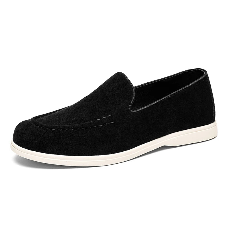 Mocasines elegantes de ante para hombre