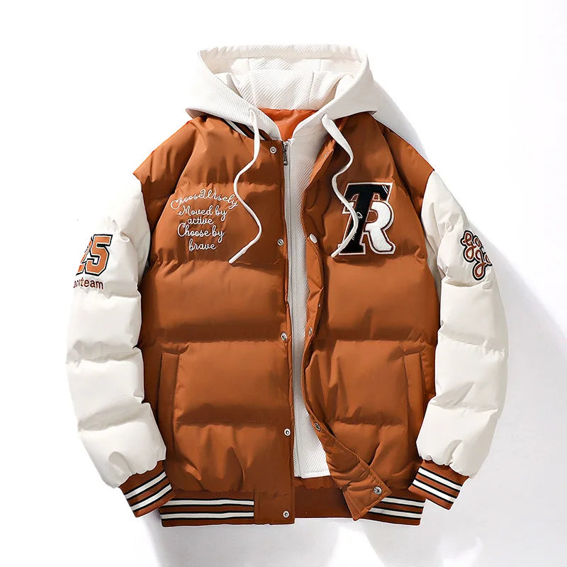Elegante chaqueta acolchada con capucha