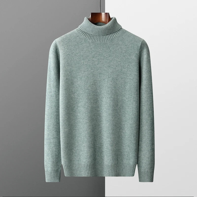 Jersey de cuello alto de lana merino de Viena