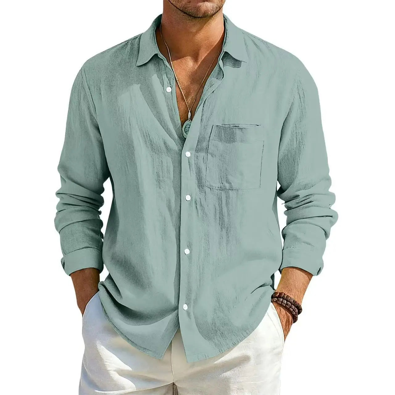 Camisa casual de algodón