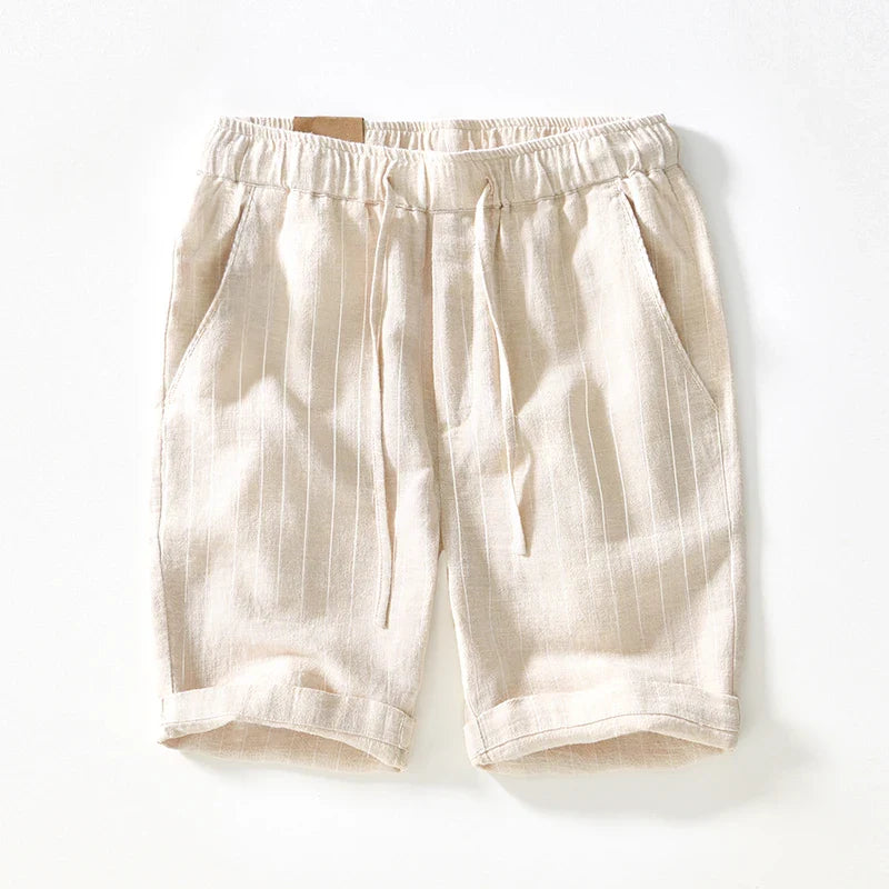 Pantalones cortos elegantes de algodón y lino