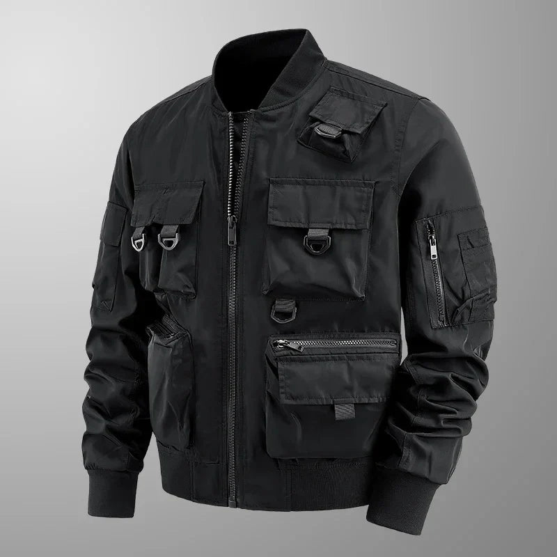 Chaqueta retro multibolsillos
