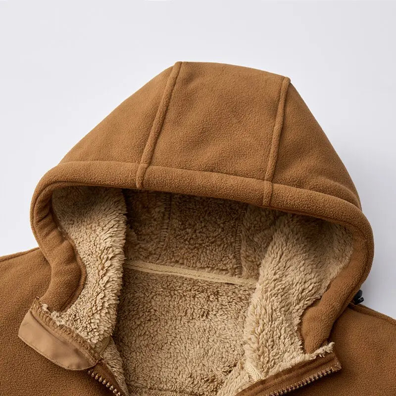 Elegante chaqueta cortavientos de lana