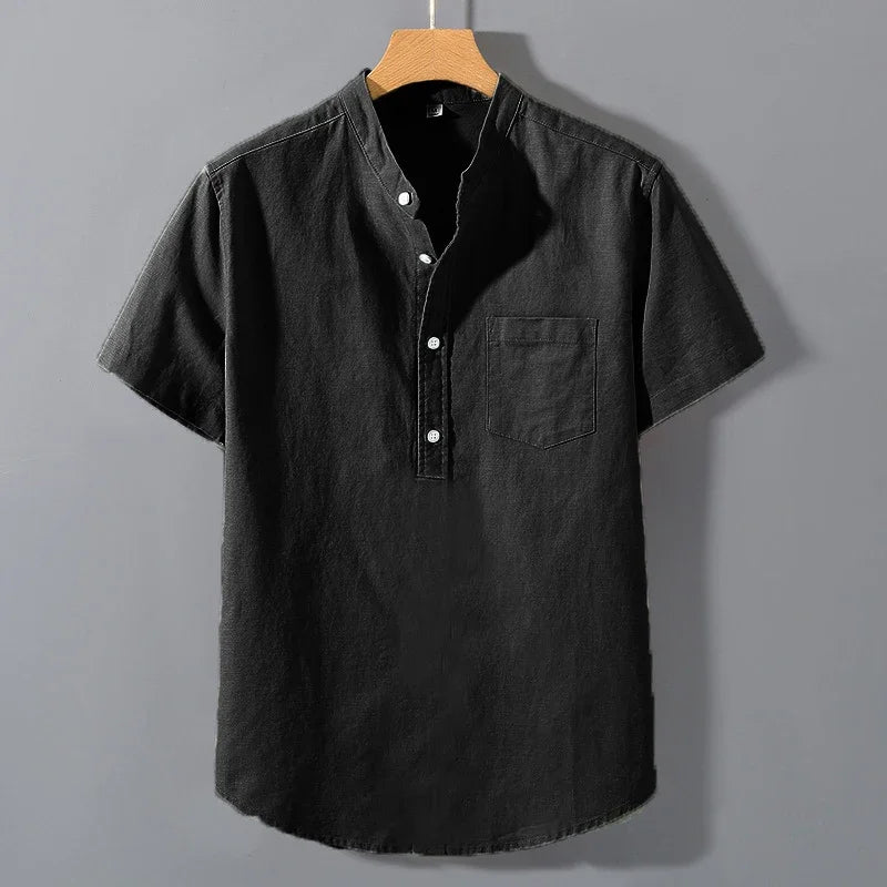 Camisa de algodón de manga corta