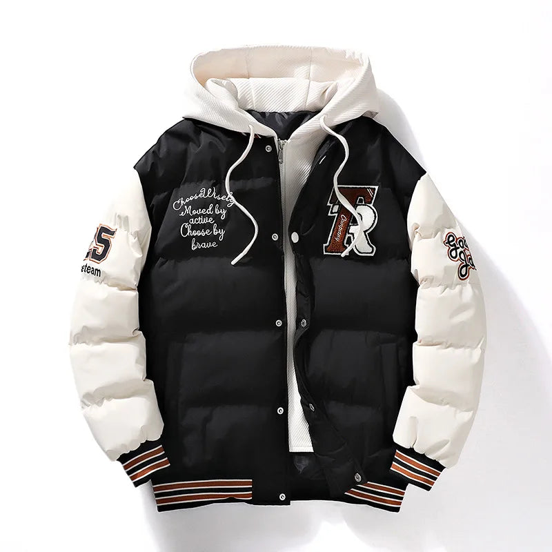 Elegante chaqueta acolchada con capucha