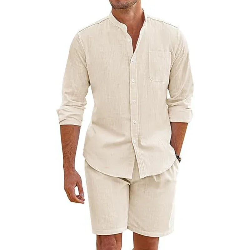 Conjunto de verano de algodón transpirable