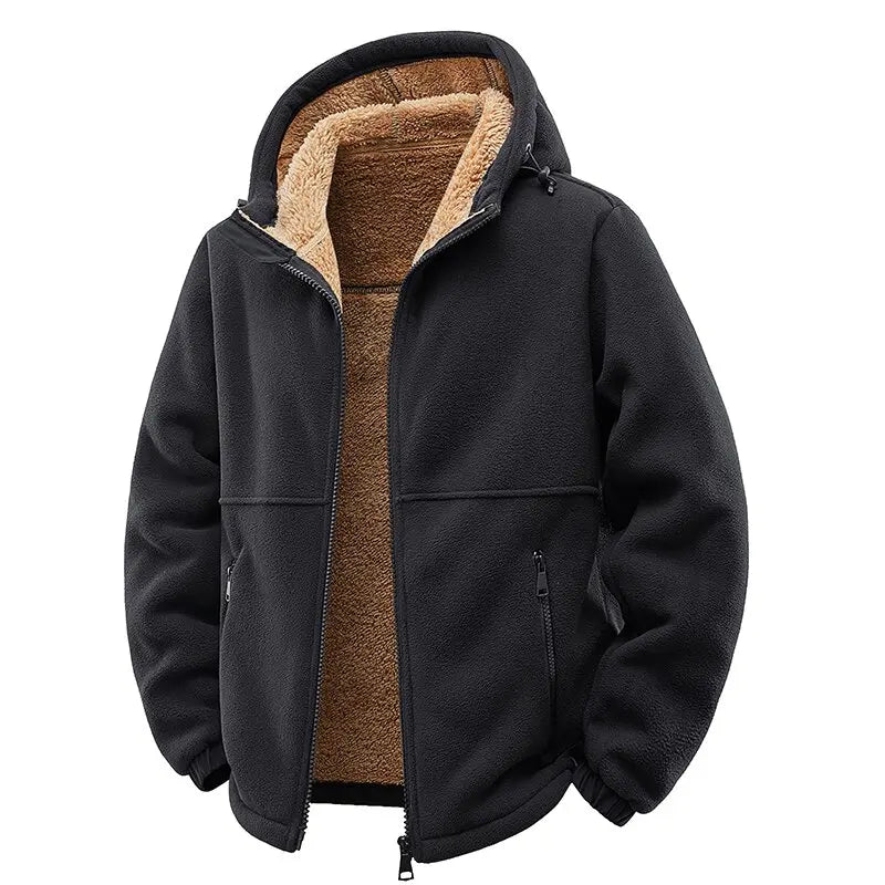 Elegante chaqueta cortavientos de lana