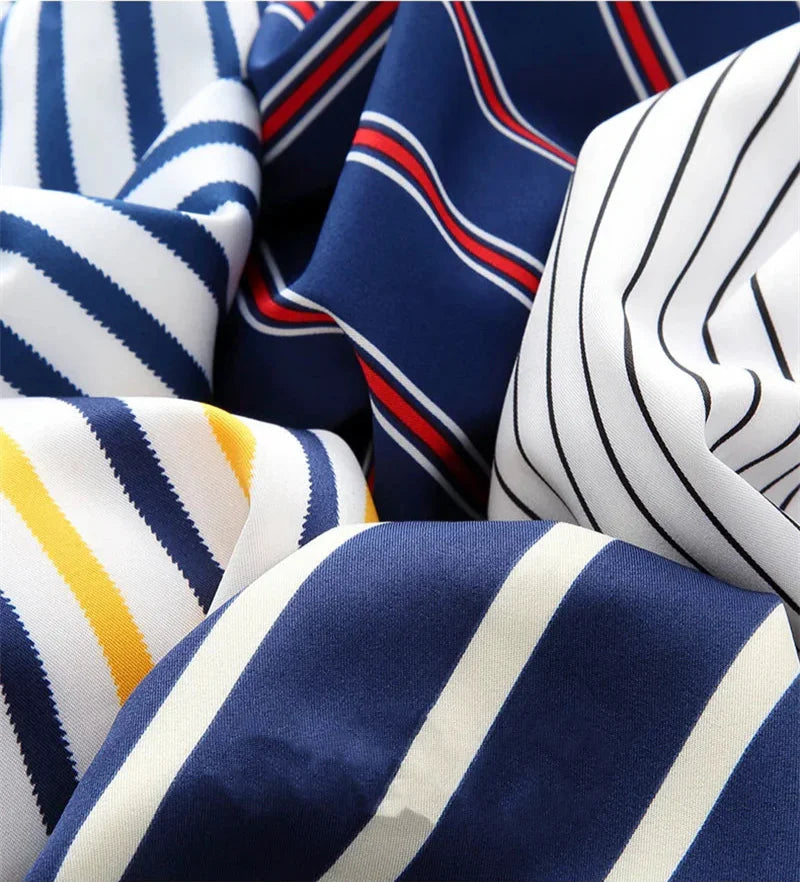 Givalli - Camisa casual a rayas para hombre