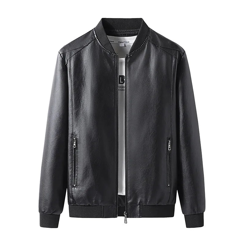 Elegante chaqueta de cuero