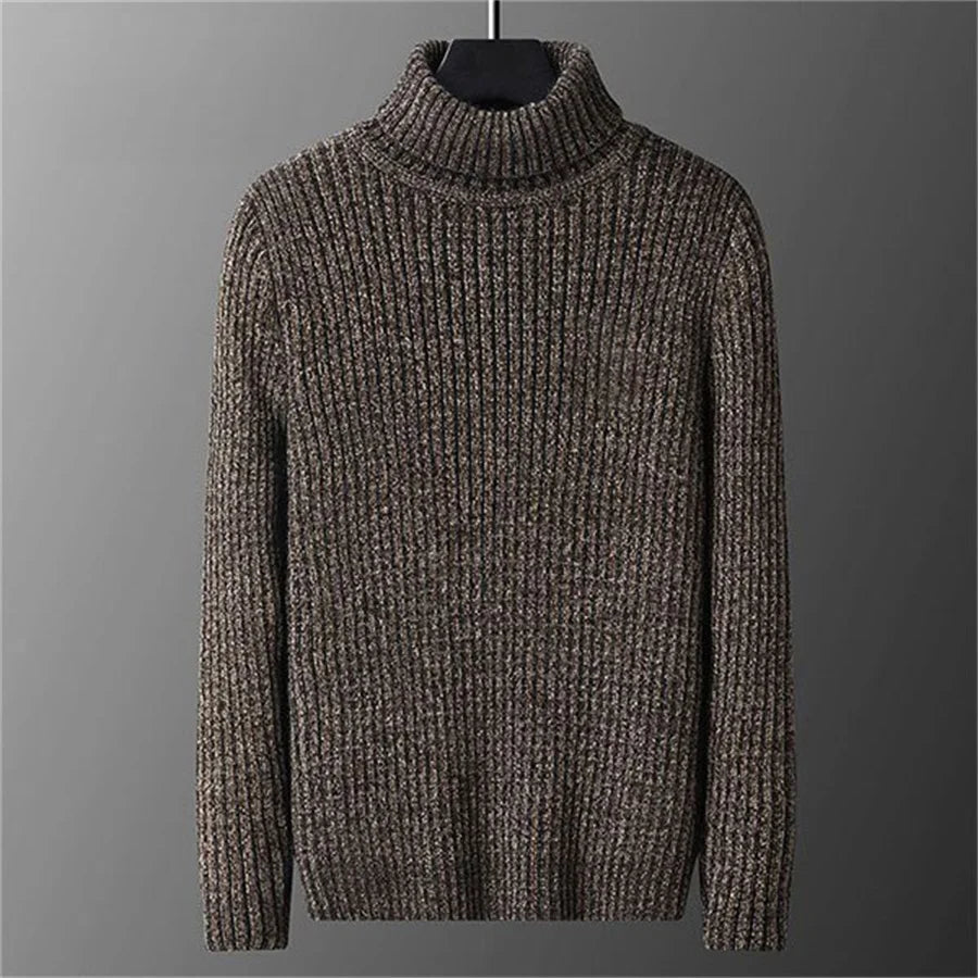 Elegante jersey de cuello alto de punto