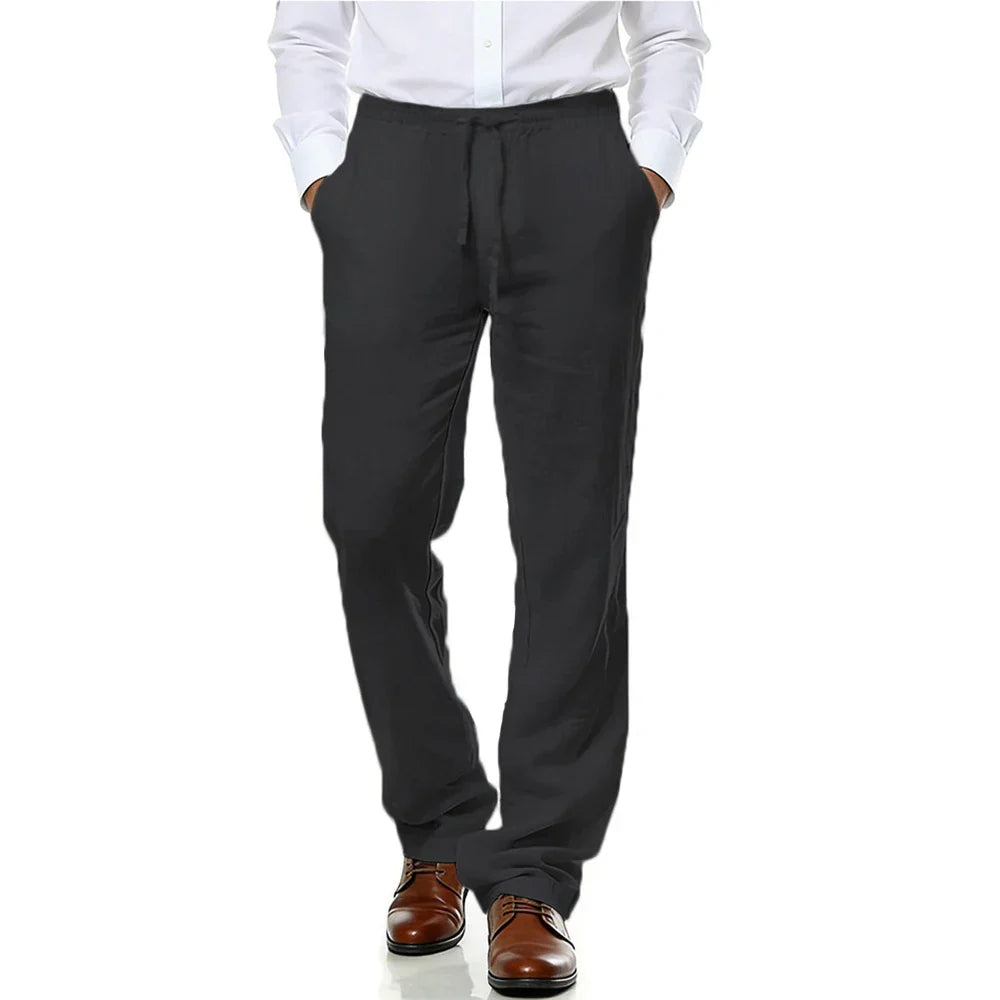Pantalones de verano de algodón y lino