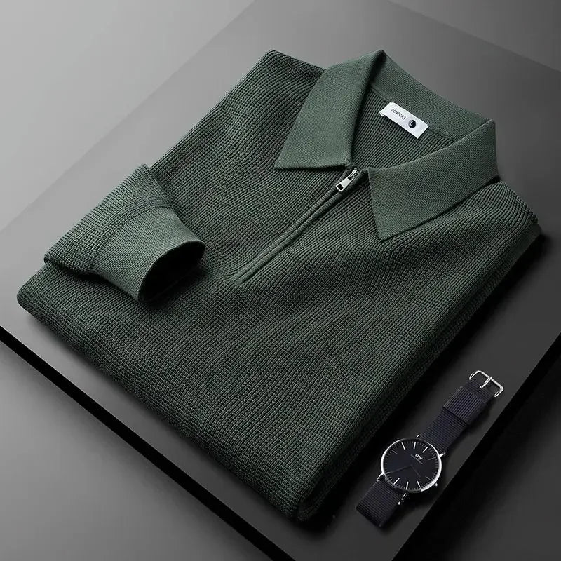 Elegante jersey con cremallera para hombre