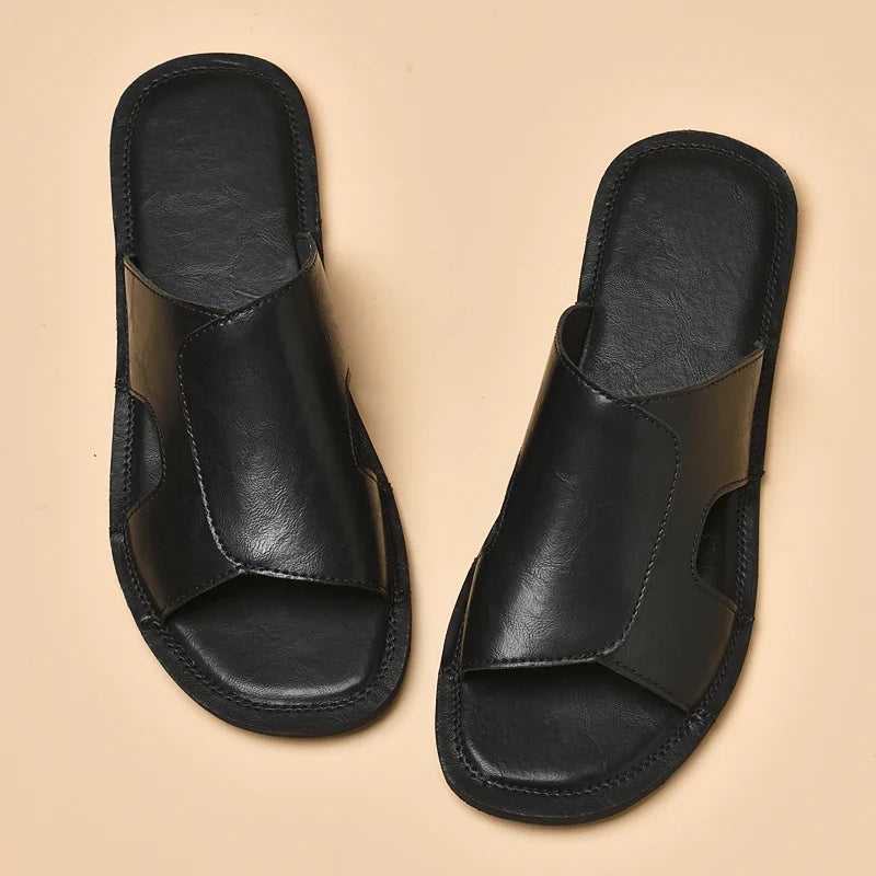 Zapatillas de cuero elegantes para hombre