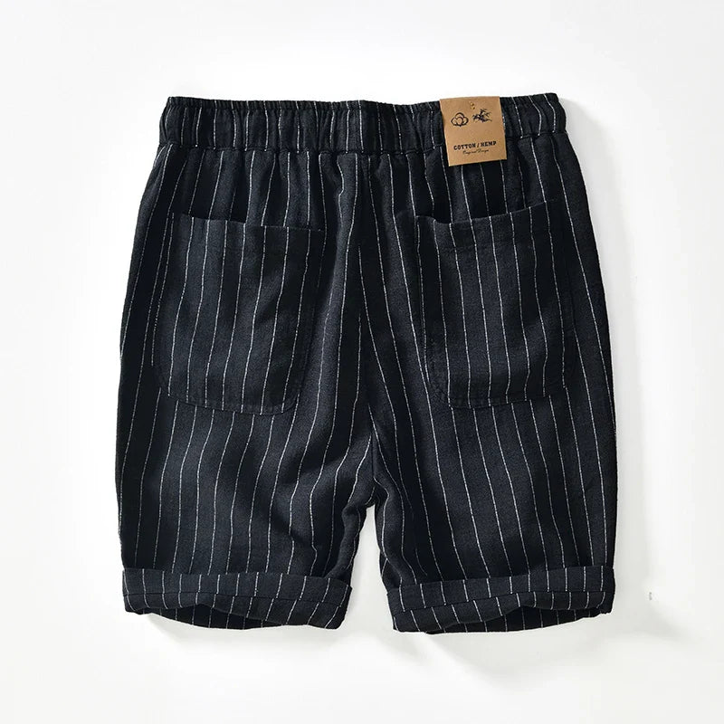 Pantalones cortos elegantes de algodón y lino