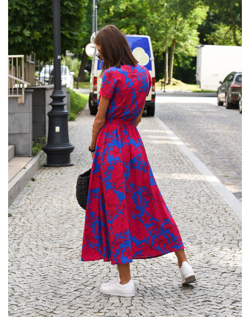 Vestido Floral Elegante con Escote V