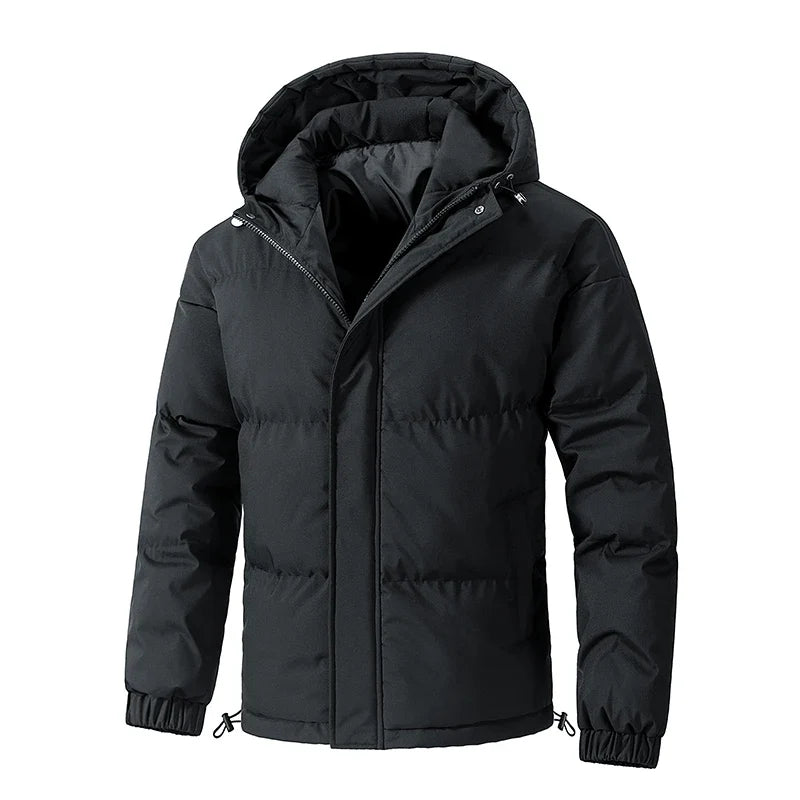 Elegante chaqueta con capucha tipo parka